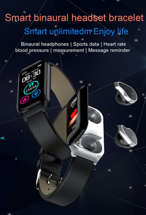 Smart Watch w/ Integrated Wireless Ear Buds