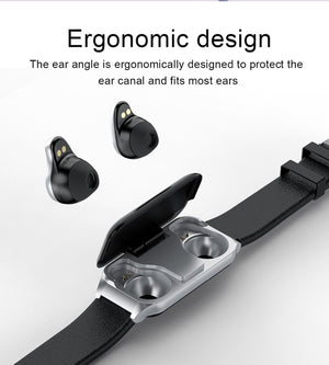 Smart Watch w/ Integrated Wireless Ear Buds